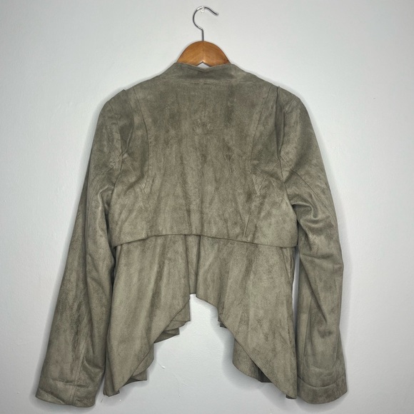 DASH by Kardashian Grey Faux Suede Jacket Swing Duster AA - Picture 2 of 4